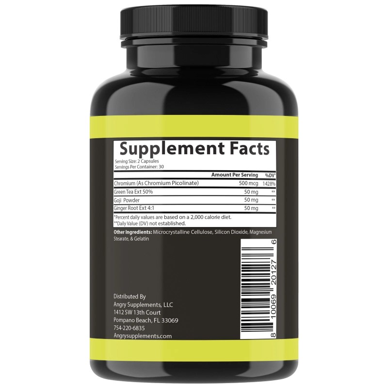 Angry Supplements Curb the Crave Green Tea, Goji, Ginger Cravings