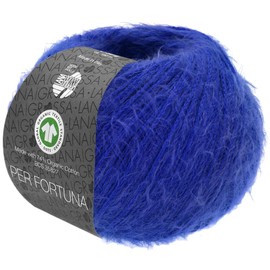 LANA GROSSA Per Fortuna GOTS Lightweight Summer Fluffy Yarn with Cotton, Hand Knitting Yarn Made of 74% Cotton (Organic) and 26% Polyamide, 50 g Wool for Knitting and Crocheting, 190 m Yarn
