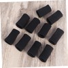 LALAFINA 10pcs Finger Sweatband Sleeves Stretchy Black Finger Protectors for