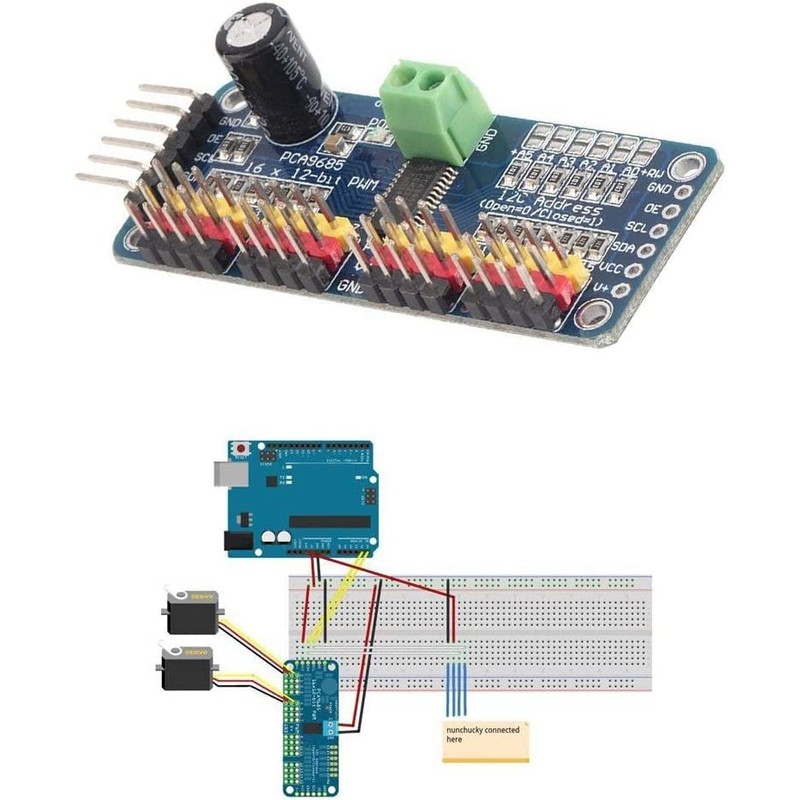 iHaospace 16 Channel PWM Servo Driver IIC interface-PCA9685 for arduino