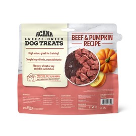 ACANA Singles Grain Free Dog Treats Limited Ingredients & Freeze-Dried Beef & Pumpkin 1.25oz Bag