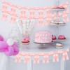 3Pack Pink Bow Garland Banner, Pink Ribbon Bow Party Decorations