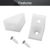 MroMax 20PCS Plastic Corner Braces White L Bracket Shelf Closet