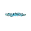 Faship Gorgeous Aqua Premium Rhinestone Crystal Floral Small Hair Barrette