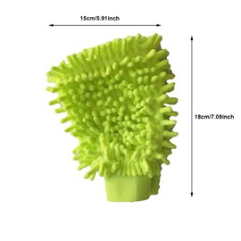 SagaSave 1PCS Microfiber Cleaning Towel Gloves Car Wash Mitts for Polishing, Washing, Waxing And Dusting. Cleaning Accessories(Green)