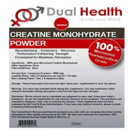 Creatina Monohidrato 100 G Polvo Micronizado Dual Health                                                                                              