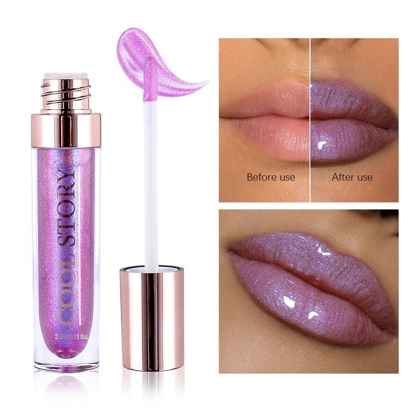 Moisturizing Lip Gloss/Lipstick Flash Pearlescent Lip Gloss 3D Multifunctional Fine