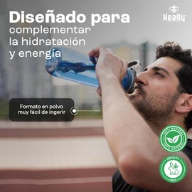Electrolitos en Polvo Sin Azúcar, Magnesio, Potasio, Sodio, HEALLY 40 Sobres, Vitamina C, Hidratación Rápida, Sabor Naranja, Vegano, Natural