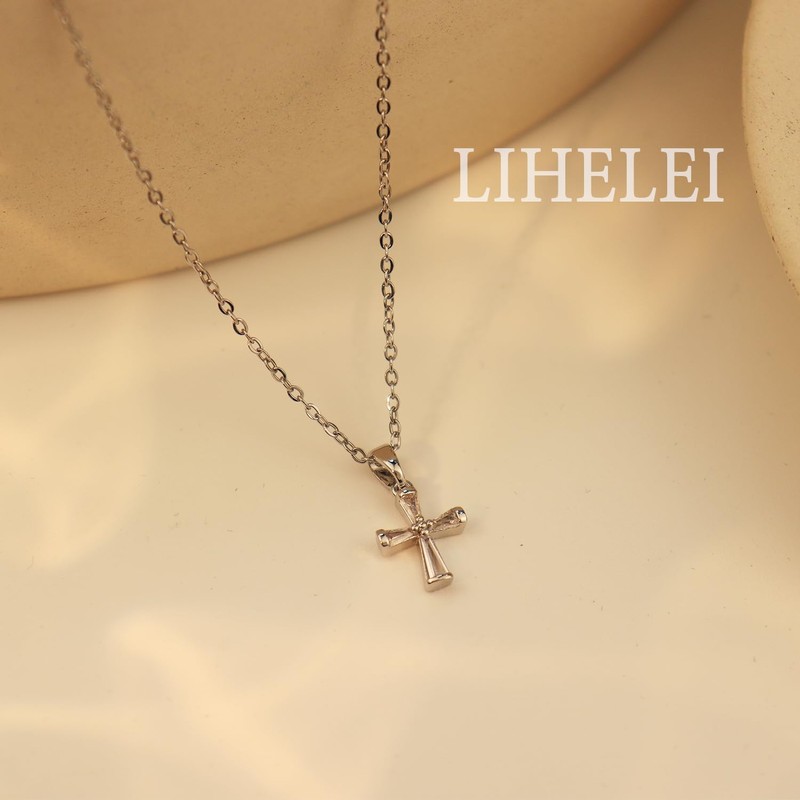 LIHELEI Women's Necklace with Pendants, 925 Sterling Silver Women's Cubic