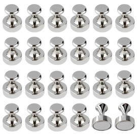Kzouenzu Strong Magnets [Pack of 24], Neodymium Magnets, Magnets for Magnetic Board, Strong Magnets for Fridge, for Fridge, Whiteboard, Postcard, A4, Photo