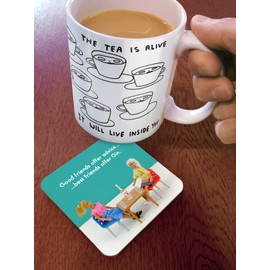 Bold & Bright - Funny 'Best Friends Offer Gin' Coaster - Small Gift Ideas For Her - Friends Birthday - Colleague Work Office - New Home Gift - Presents For Ladies Women - Sold By Brainbox Candy