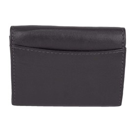 Mini Wallet LEAS in Real Leather, Brown - Mini Edition, brown, closed