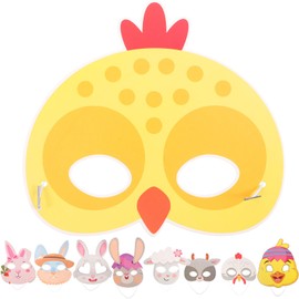 EXCEART Mask, Animals, 9 Pieces, Costume, Cosplay, Cute, Easy to Install, Decorative, Masquerade, Festival, Easter, Party, Costume, Accessory