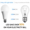 GODUORA 2-Pack 3-Way Light Bulbs, 50/100/150W, Cool White 4000K,Three Way