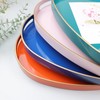 Omuriko Orange Oval Decorative Tray with Handles, Versatile Serving Tray