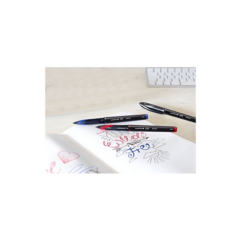 Faber-Castell uni-ball 145921 - Tintenroller, UNI-BALL AIR Micro, rot, 1