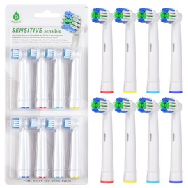 Replacement Toothbrush Heads Refill for Oral-B Braun – Compatible with Oral-B 7000, Pro 1000, 3000, 5000, 8000, 9600 Electric Toothbrush – Extra Soft Bristles – Pack of 8