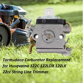 Carburetor Tune Up Kit for Husqvarna 122C 122LDX 122LK 22cc String Line Trimmer Edger Parts Replaces Part 574386701 581734301 Carb with Gaskets,Fule lines