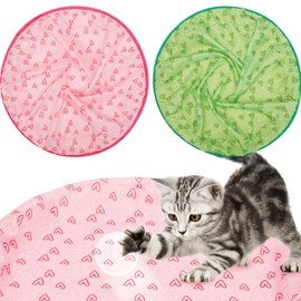 Foribyw 2Pcs Interactive Cat Toy Bag Creative Hide and Seek Cat Mat Toy 72cm Funny Interactive Cat Toy Washable Cloth Cats Ball Jumping Pouch Cat Toys for Indoor Cat Lover Gift
