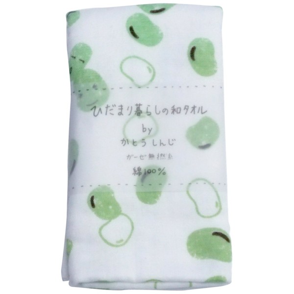 Shinji Katou SKFT014-43 Hidamari Living Japanese Towel, Face Towel, Otafuku Beans