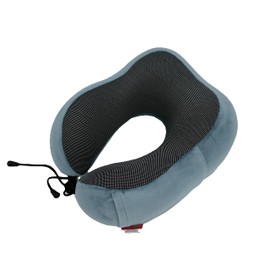 Bookishbunny Comfortable Premium Memory Foam Travel Two Tone Neck Pillow with Breathable Magnetic Therapy Cover, for Car Truck Home Airplane Train (Turquoise)