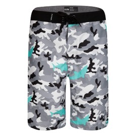 Hurley Boys' Board Shorts-Discontinued, Black/Teal, 16
