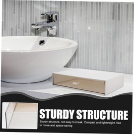 STOBOK Plastic Cosmetics Storage Box Desktop Drawer- Sundries Storage Holder Easy Clean