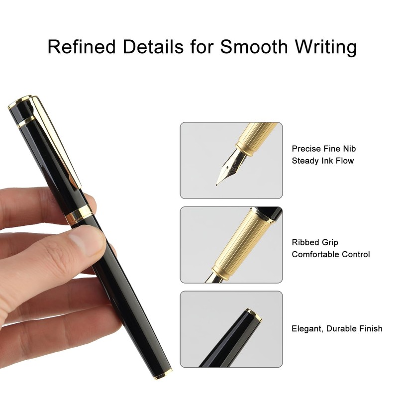 GC QUILL Fountain Pen Set, Elegant Executive Fine Nib Pen
