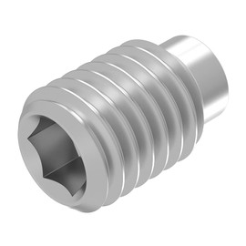 SECCARO 20 Pcs M8 x 10mm Stainless Steel V2A VA A2 DIN 915 / ISO 4028 Hex Socket Set Screw