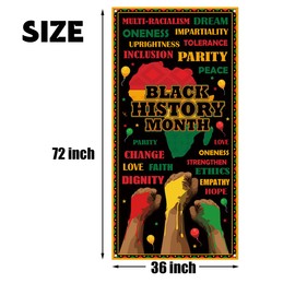 Yarcooly Black History Month Banner, 71 × 35inches Polyester, Party Decorations