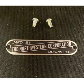 Northwestern New Northwestern Company Metal Tag With Rivets for Model 31 and Others
