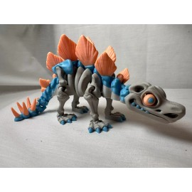 Flexi Factory 3D Printed Flexi Factory Articulated Skeleton Stegosaurs Fidget Glow in the Dark