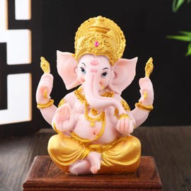TIED RIBBONS Ganesha Statue Figurine for Ganesha Chaturthi Decoration | 5.1 inch, Resin | Diwali | Table Decoration House Warming | Ganesh Hindu God Idol | Return Gifts for Pooja | Ganesh Home Decor