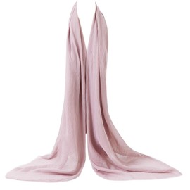 Bellonesc Women Silk Scarf Feel Lightweight 100% Cotton Scarf Shawls and Wraps for All Seasons(pink purple)