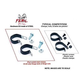 FERAL ATV Gear License Plate Kits (White or Black - Composite or Aluminum) Letters, Numbers and Hardware Included - ATV/UTV Personal License Plate - Side by Side Custom Number Kit (Black, Aluminum)