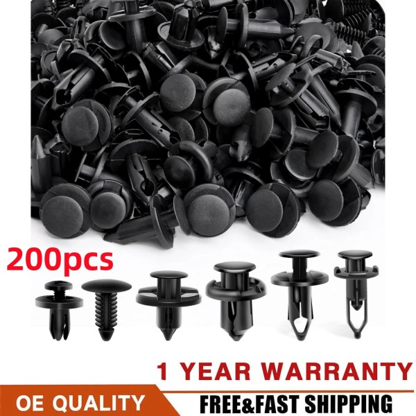 Unbranded 200PCS Push Pin Retainers for Nissan Bumper/Hood/Fe