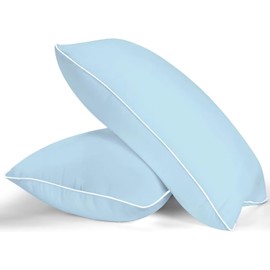 MZOIMZO Bed Pillows for Sleeping- King Size, Set of 2, Cooling Hotel Quality with Premium Soft Down Alternative Fill for Back, Stomach or Side Sleepers, Blue