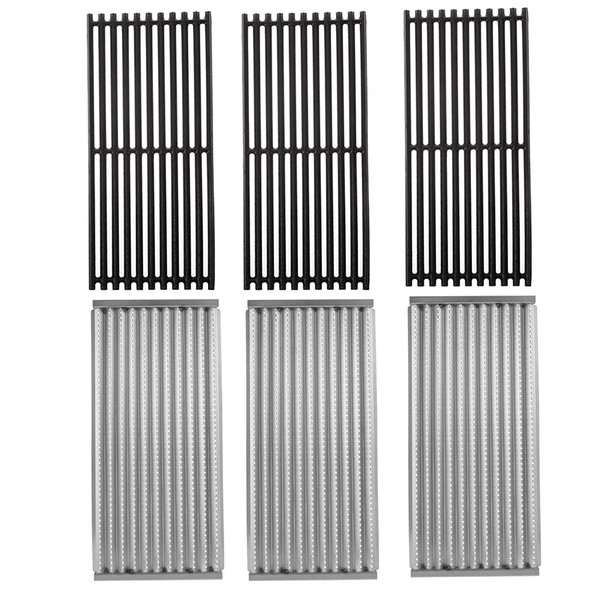 BBQ Future 17 Inch Grill Grate and Stainless Steel Emitter Replacement Parts for Charbroil TRU-Infrared 3-Burner Gas Grill 463242516 463242515 466242515 466242615 G466-2400-W1 G474-0017-W1 Grill Parts