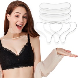 Pacify 6 Pack Silicone Chest Wrinkle Pad & Neck Patches for Wrinkles, Reusable Anti Wrinkle Chest Patches for Overnight & Side Sleeping (3 Chest + 3 Neck)