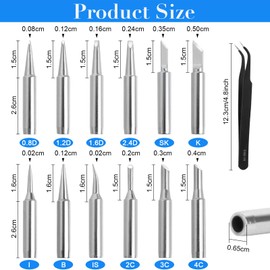 Ersa Multitip Soldering Iron Tips, 900M-T-B, Replacement Soldering Tips Set, Alloy Soldering Tips, Use for Soldering Gun, Soldering Station Welding, Soldering etc
