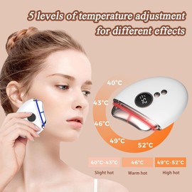 EMS Gua Sha Face Massager Against Wrinkles Face Massager Electric Face Massager for Face Anti Wrinkles Face Lifting Device with Red Light Blue, Green