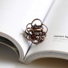 Lurrose 6pcs Hollow Out Rose Flower Claw Hair Clip Metal Hair Accessory for Women Girls