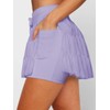 RSBFK Womens Athletic Skort Mesh Layered Tulle High Waisted Pleated
