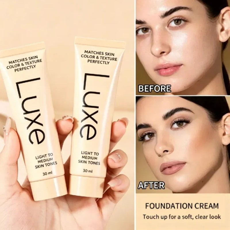 Jji Luxe Foundation 30ml, Maquillaje Ligero, Huevos Con