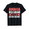 First Name Amalia T-Shirt, black