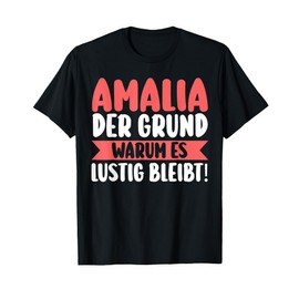 First Name Amalia T-Shirt, black