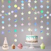 Round Paper Garland Glitter, Circle Dots Garland, Glitter Paper Garland,