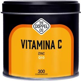 Vitamin C 1000 mg + 20 mg Zinc + 40 mg Q10 per Daily Dose - 300 Tablets - Vitamins Against Fatigue and Exhaustion - For the Immune System and Defense - Highly Concentrated Pure Vitamin C