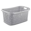 Sterilite 6-Pack Weave Laundry Basket, Rectangle Plastic Clothes Hamper w/