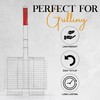 Alpine Cuisine BBQ Grill Basket 24.5 Inch Rectangular with Comfortable